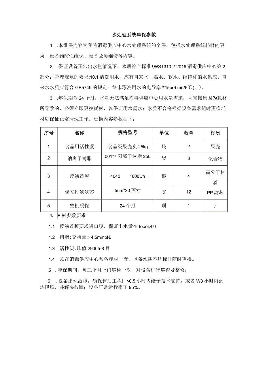 水处理系统年保参数.docx_第1页