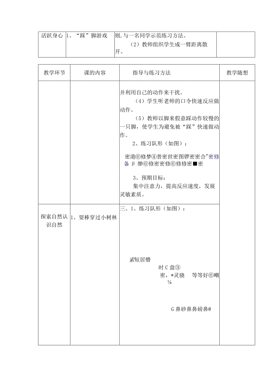 小学六年级体育与健康第一学期耍棒穿过小树林教学.docx_第2页