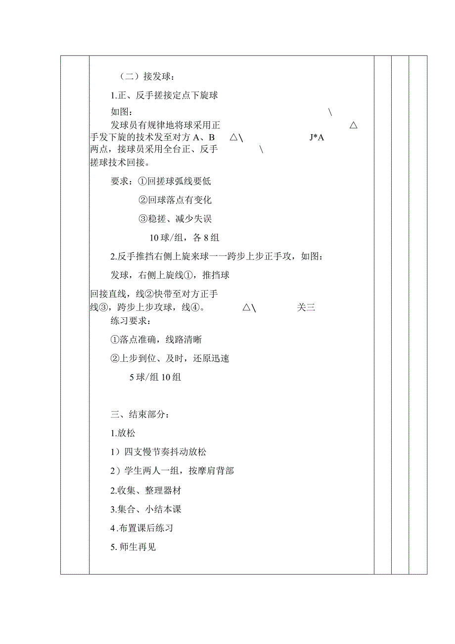 大学体育系乒乓球专选发球教案.docx_第3页