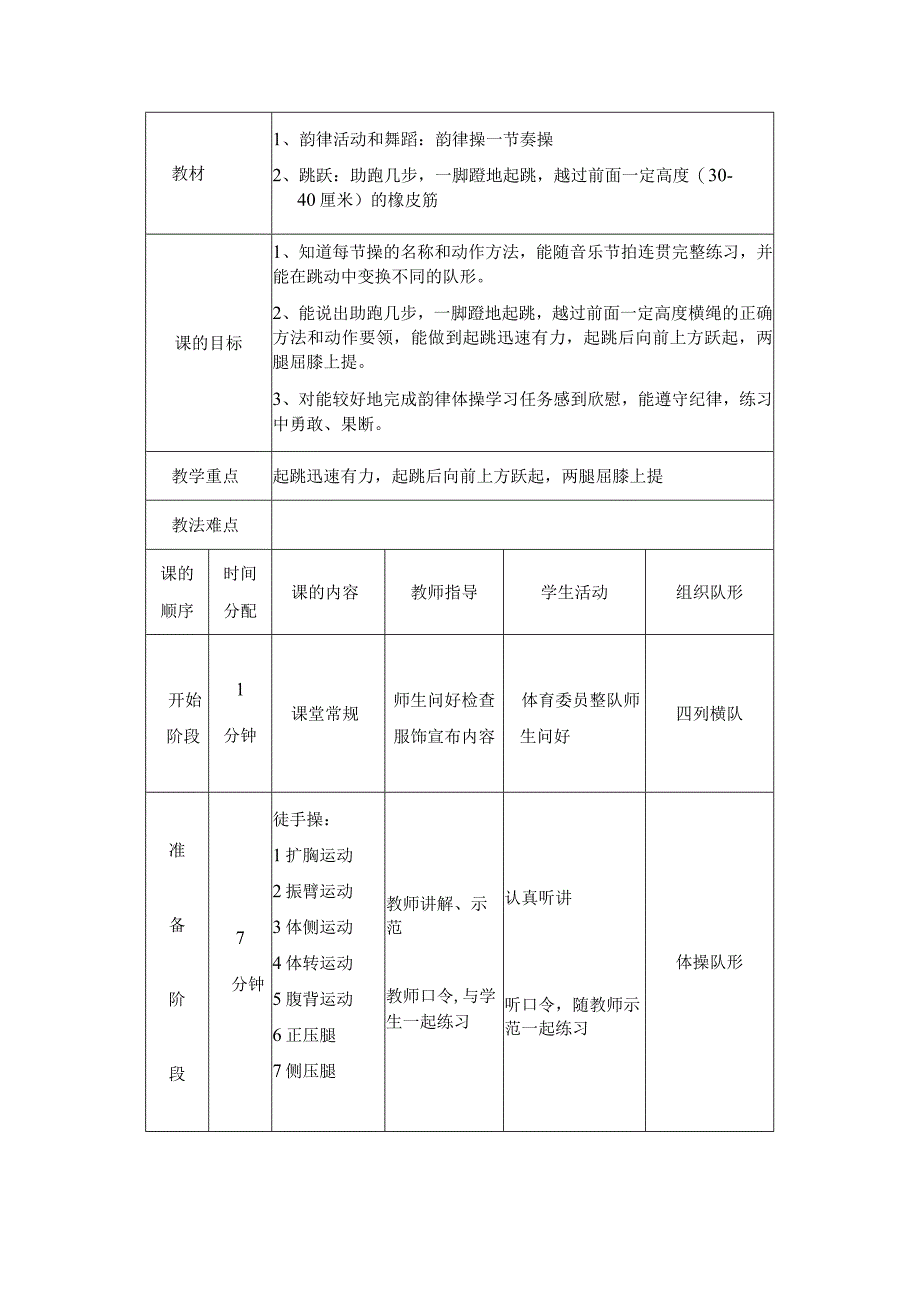 中小学足球韵律活动和舞蹈教案.docx_第1页