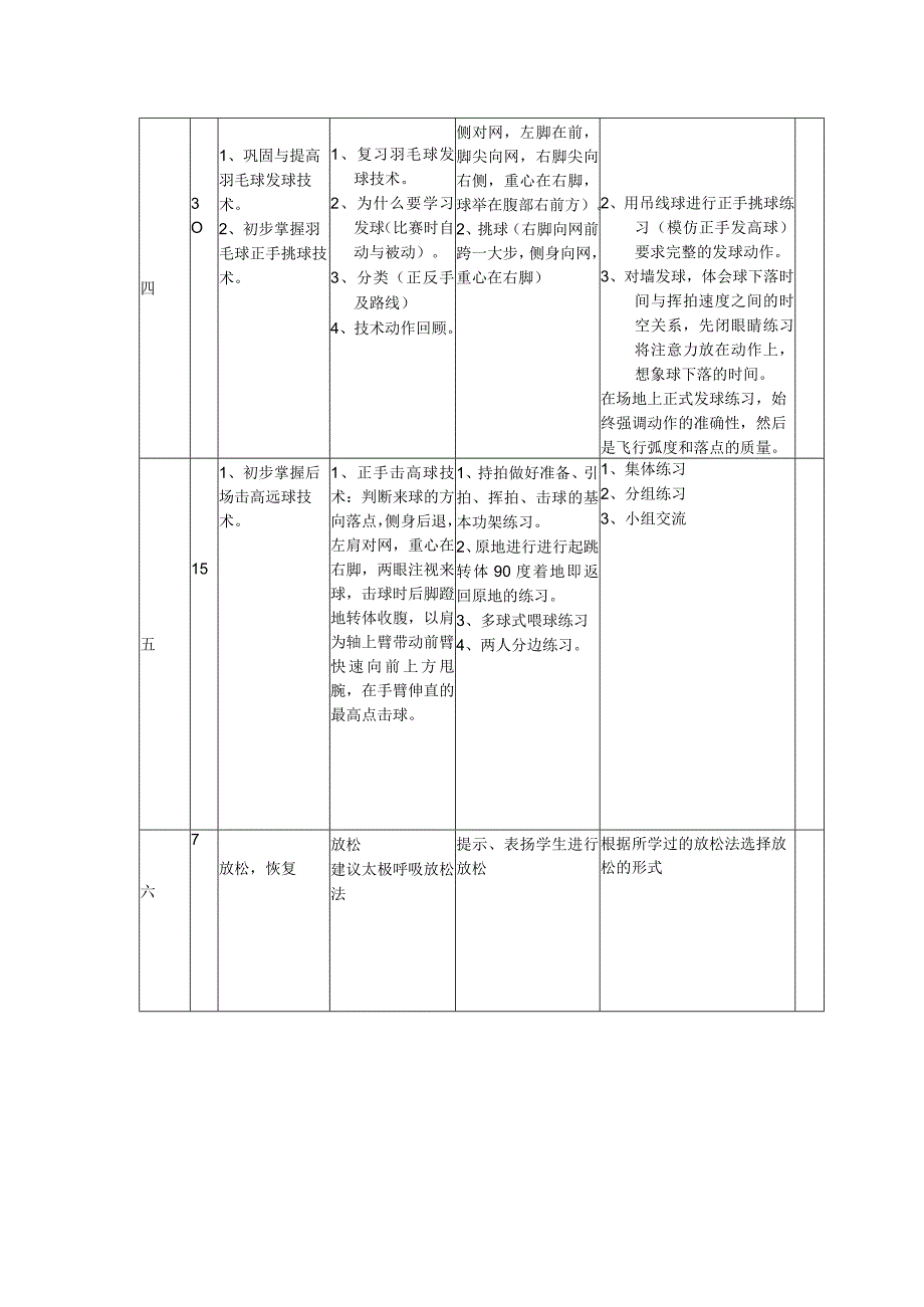 初中羽毛球耐久跑方法羽毛球接发球技术教案.docx_第2页