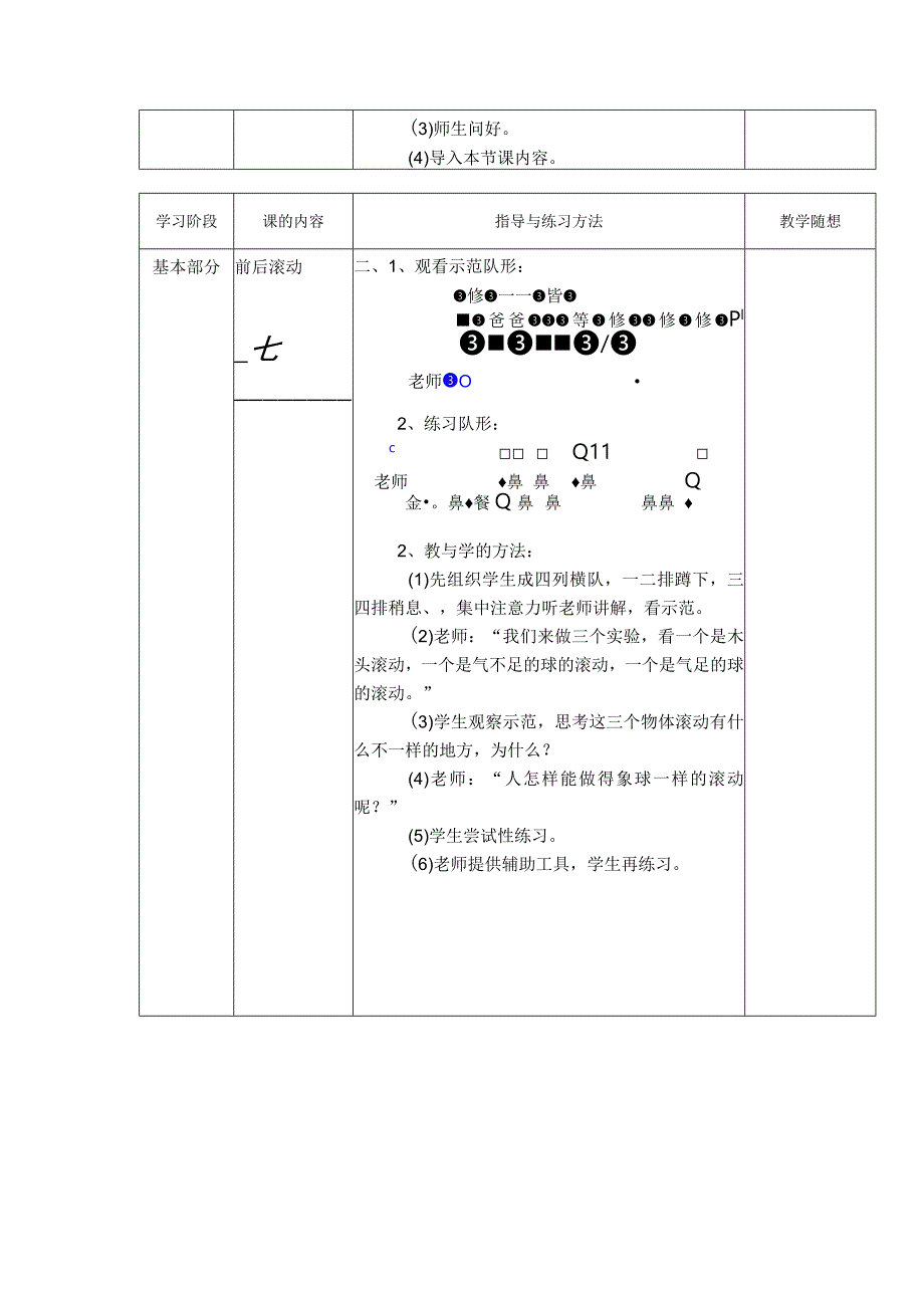 小学六年级体育与健康第一学期学会前后滚动团身紧的技术教学.docx_第2页