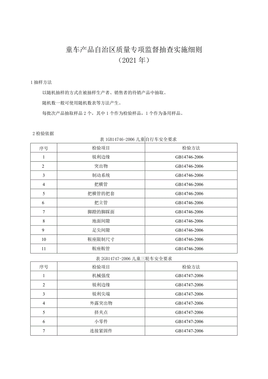 童车产品质量监督抽查实施细则.docx_第1页