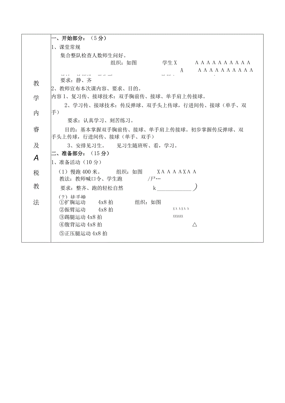 公共体育篮球课初级班第5课次传反弹球双手头上传球行进间传接球教学方案.docx_第2页