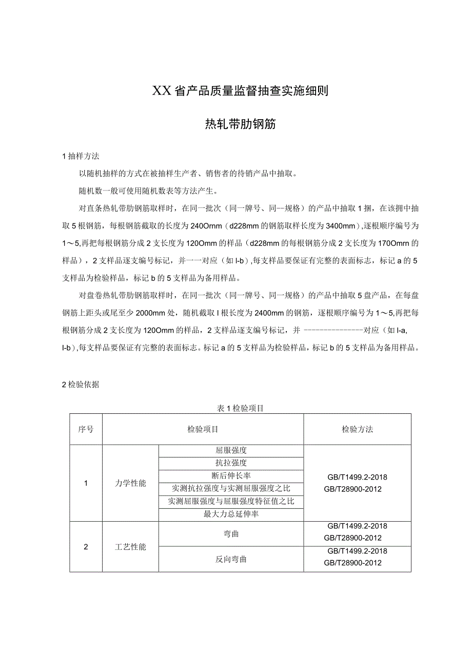 产品质量监督抽查实施细则——热轧带肋钢筋.docx_第1页