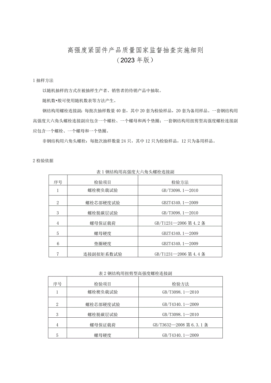 高强度紧固件产品质量国家监督抽查实施细则.docx_第1页