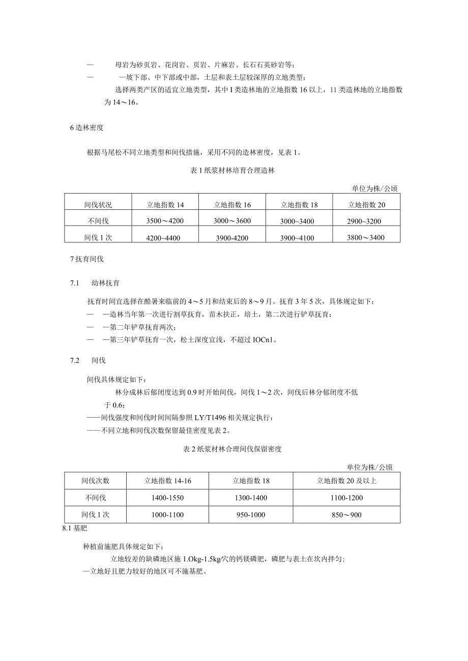 马尾松纸浆材培育技术规程.docx_第2页