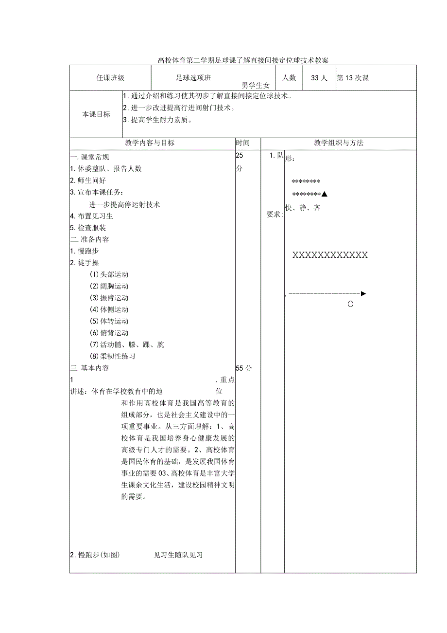 高校体育第二学期足球课了解直接间接定位球技术教案.docx_第1页