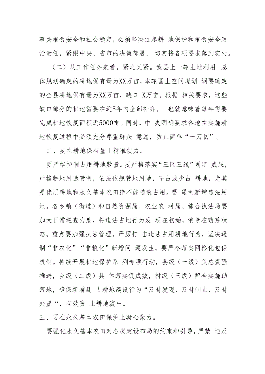 某县领导在全县耕地保护工作推进会上的讲话提纲.docx_第2页