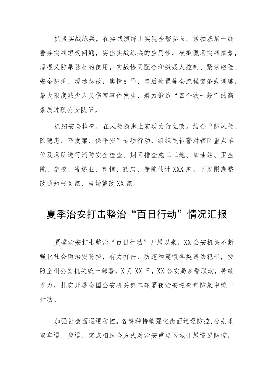 县公安夏季治安打击整治“百日行动”总结报告四篇合集.docx_第2页