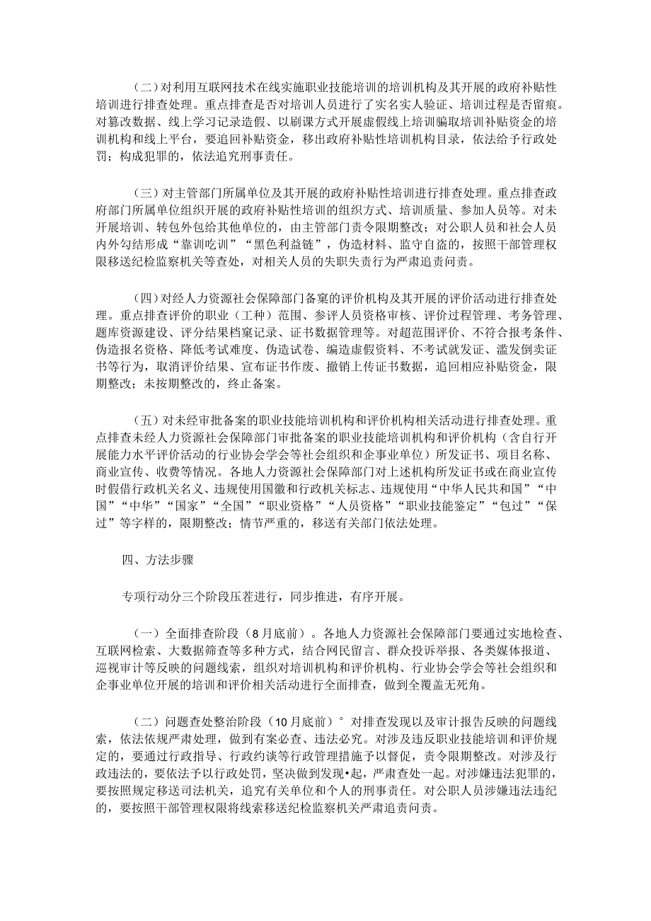 河北省职业技能培训和评价问题专项治理行动实施方案.docx_第2页