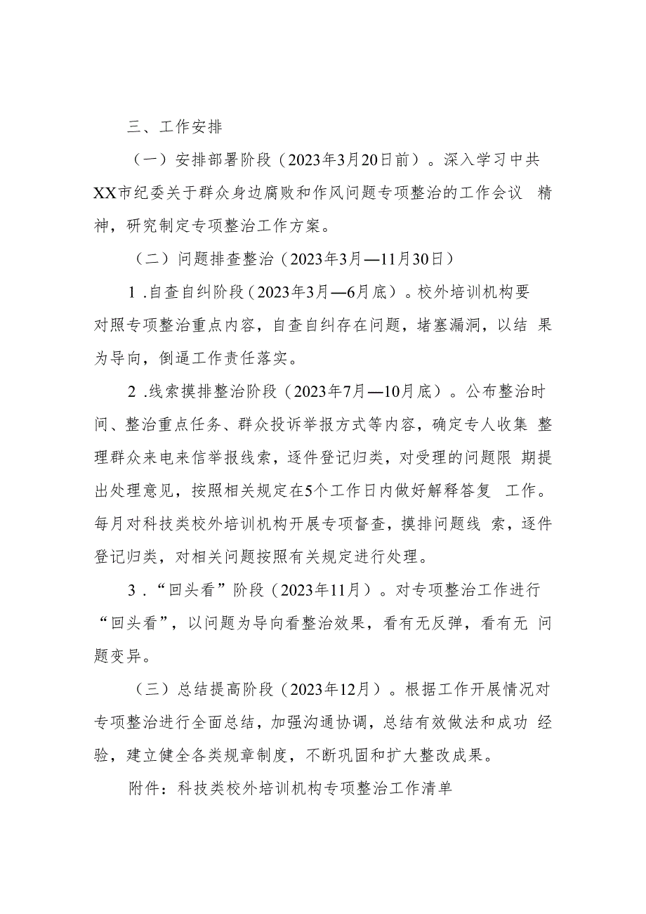 XX市科学技术局关于科技类校外培训机构专项整治的工作实施方案.docx_第2页