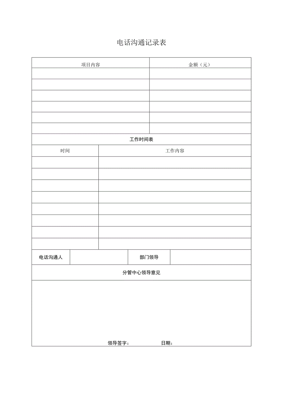 电话沟通记录表.docx_第1页