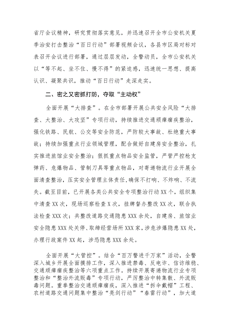 2023年开展夏季治安打击整治“百日行动”工作总结六篇样本.docx_第3页