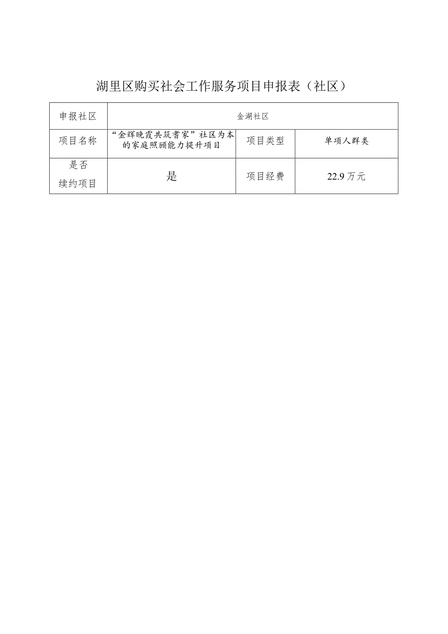 湖里区购买社会工作服务项目申报表社区.docx_第1页