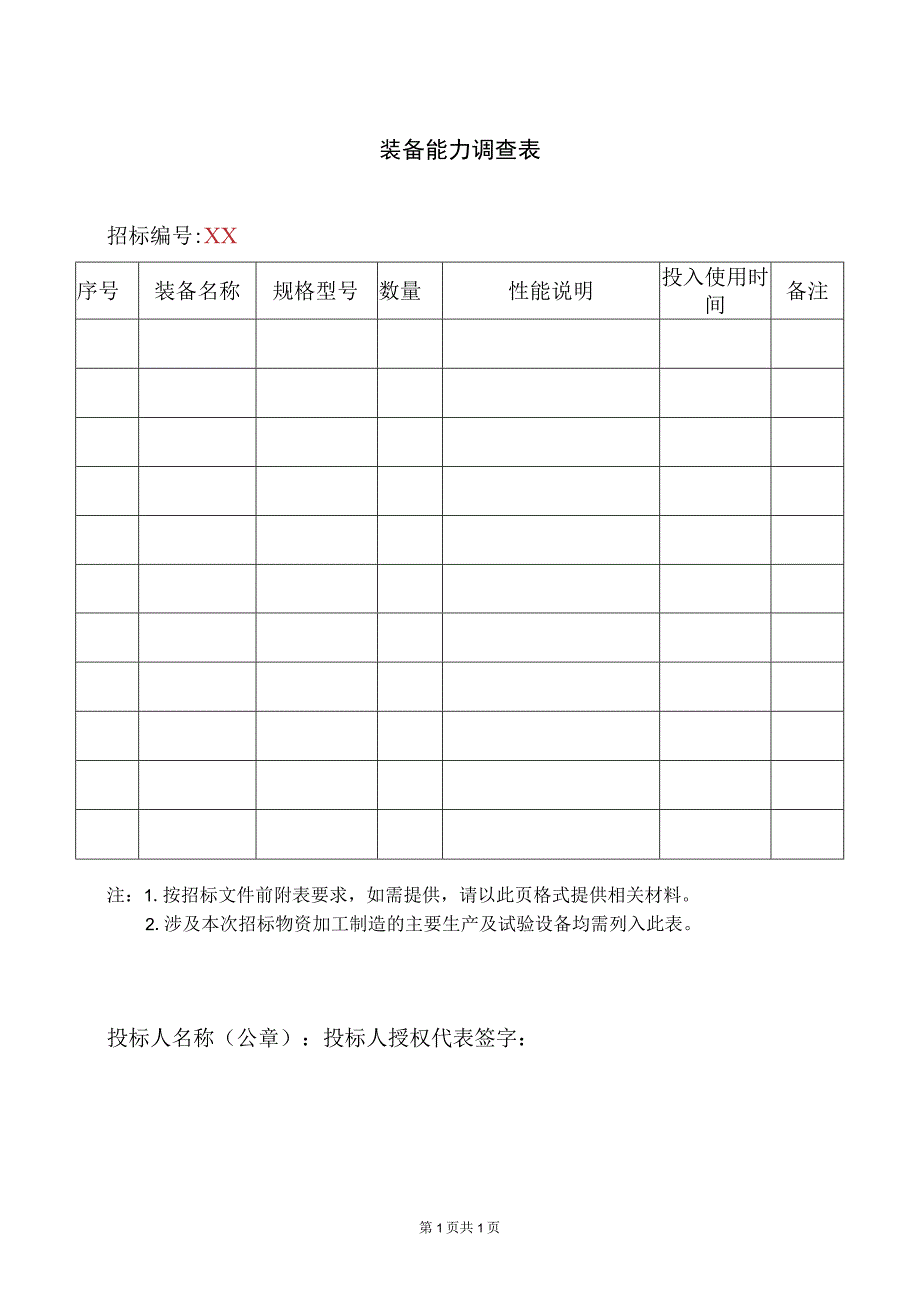 装备能力调查表41(2023年).docx_第1页