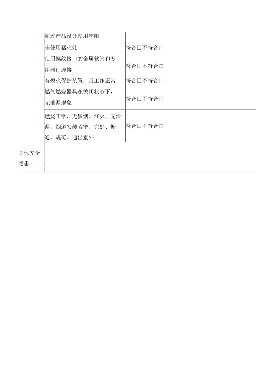 液化气安全自查表（餐饮行业隐患排查表）.docx_第3页