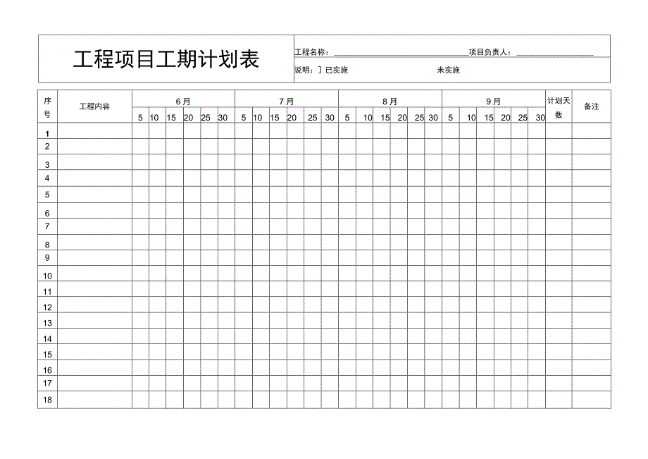 工程施工进度表工期计划表甘特图.docx_第2页