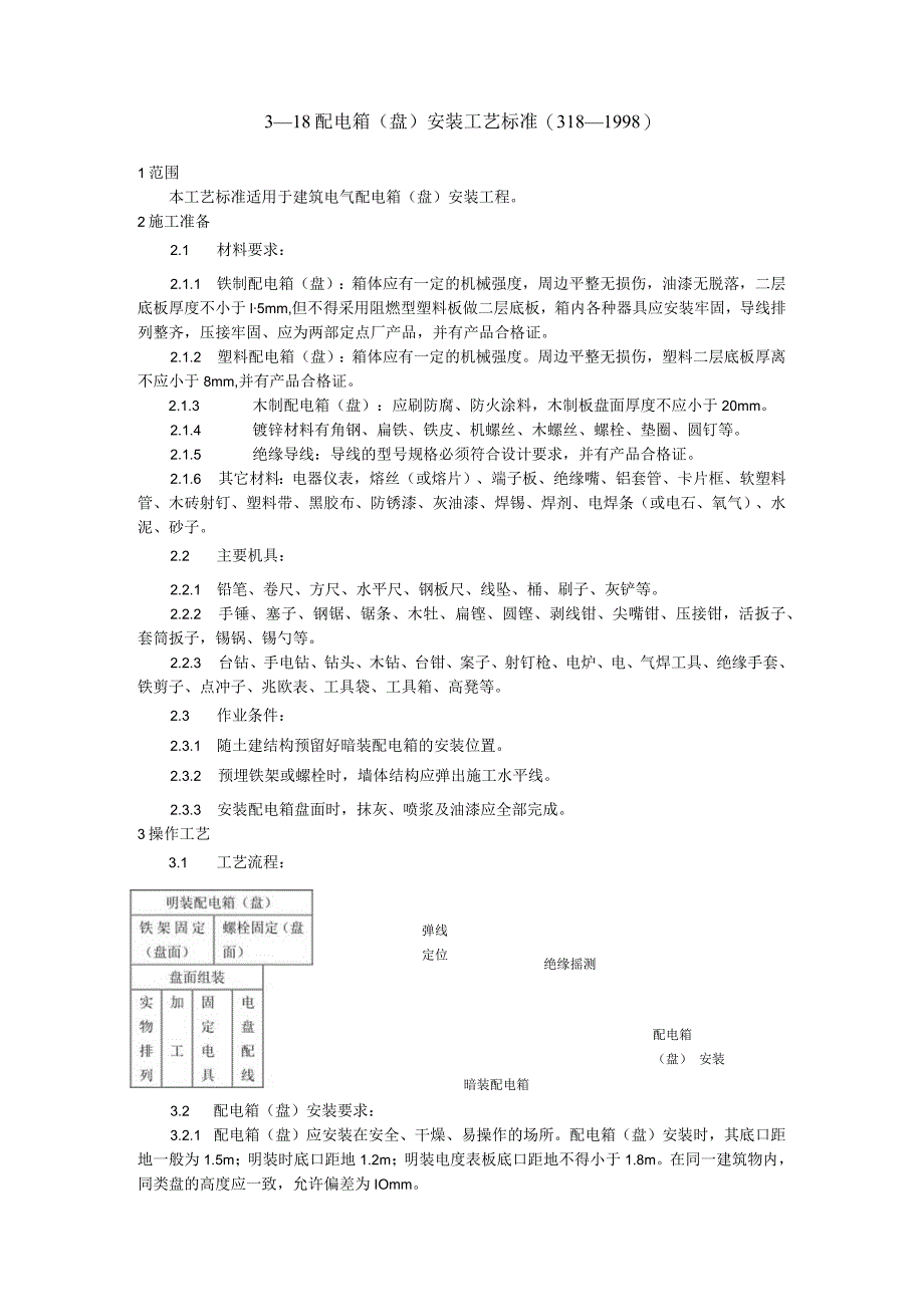 配电箱（盘）安装工艺标准.docx_第1页