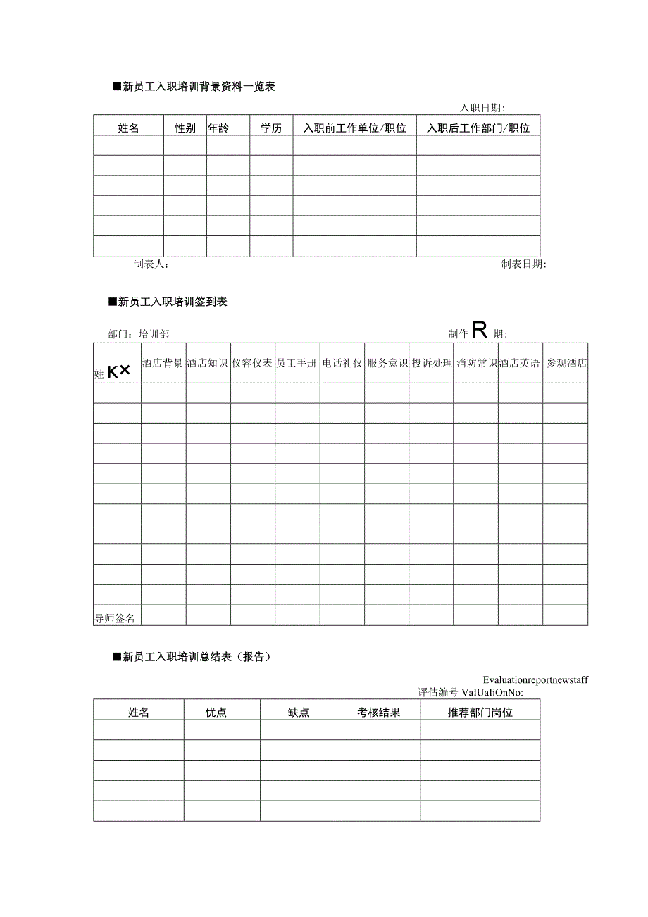 酒店新员工培训表格及问卷.docx_第3页