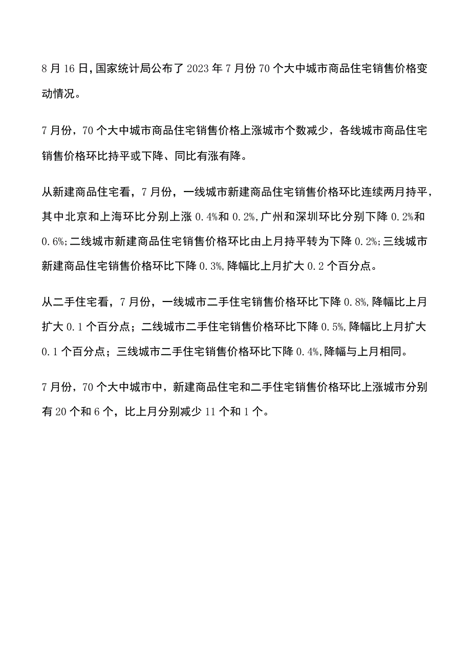 2023年7月70城最新房价出炉.docx_第1页