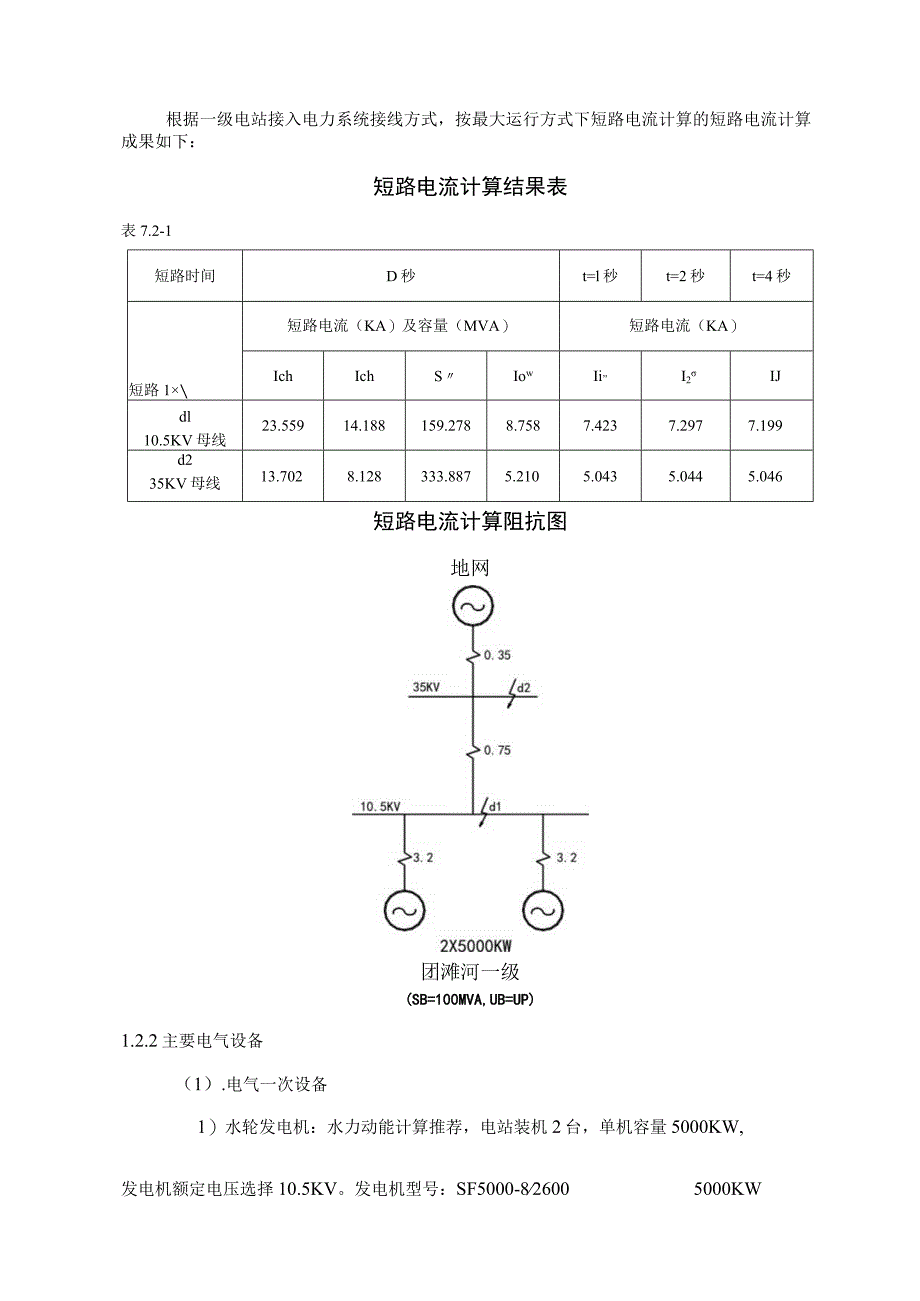 团滩河水库电站工程电气工程设计方案.docx_第3页