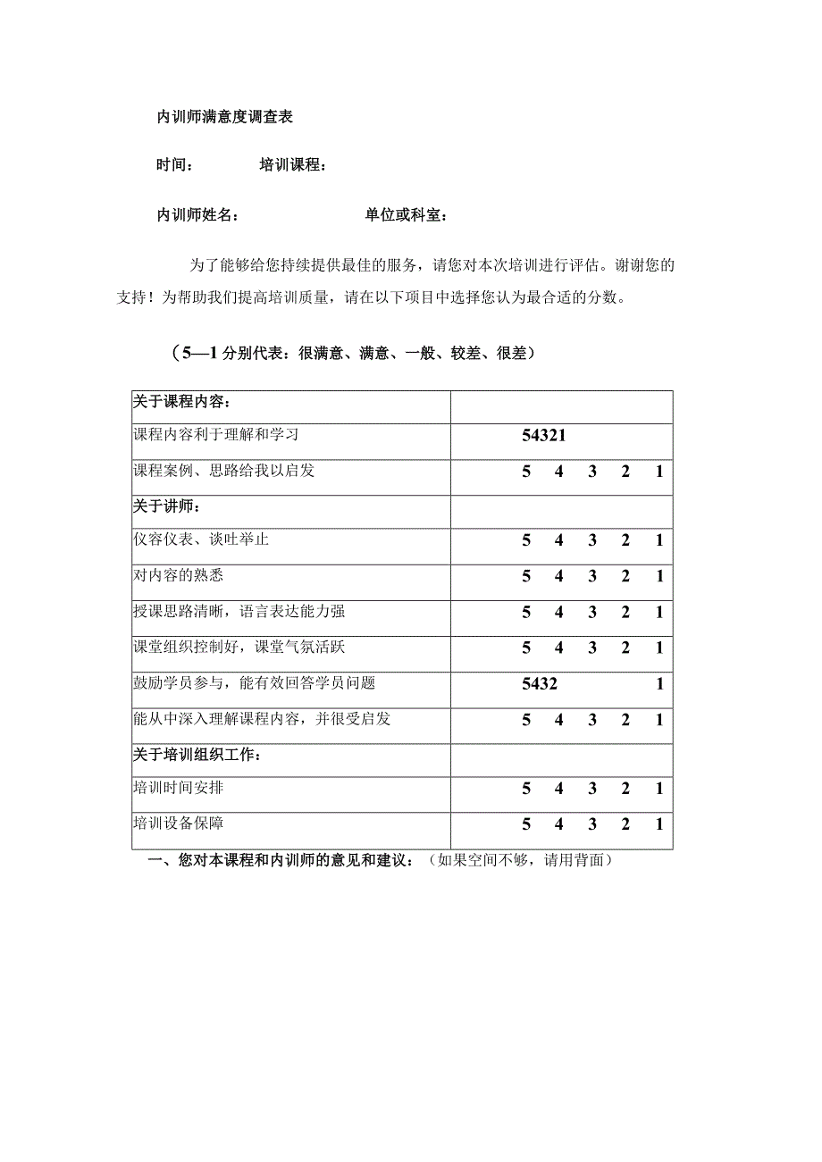 内训师满意度调查表.docx_第1页