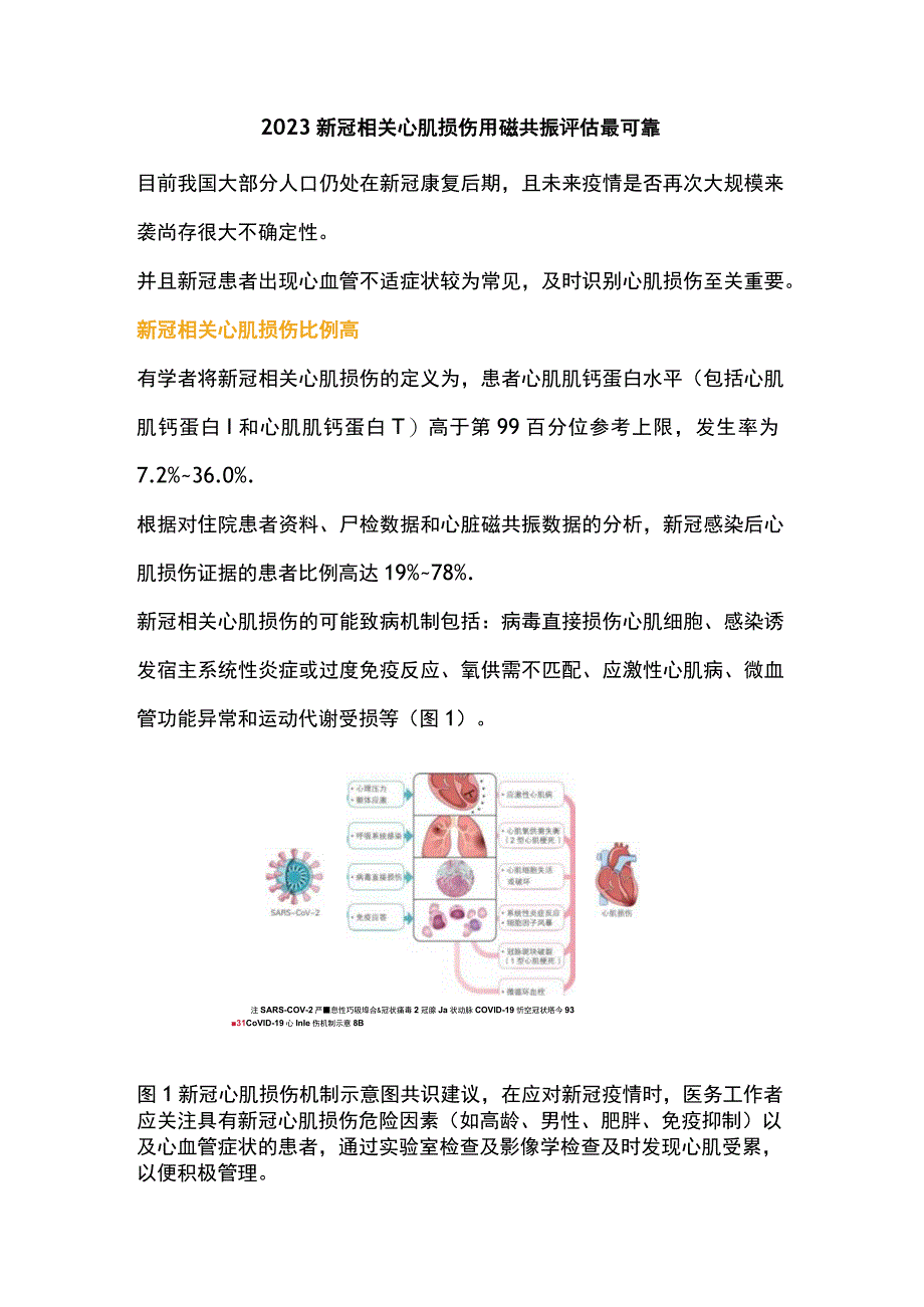 2023新冠相关心肌损伤用磁共振评估最可靠.docx_第1页