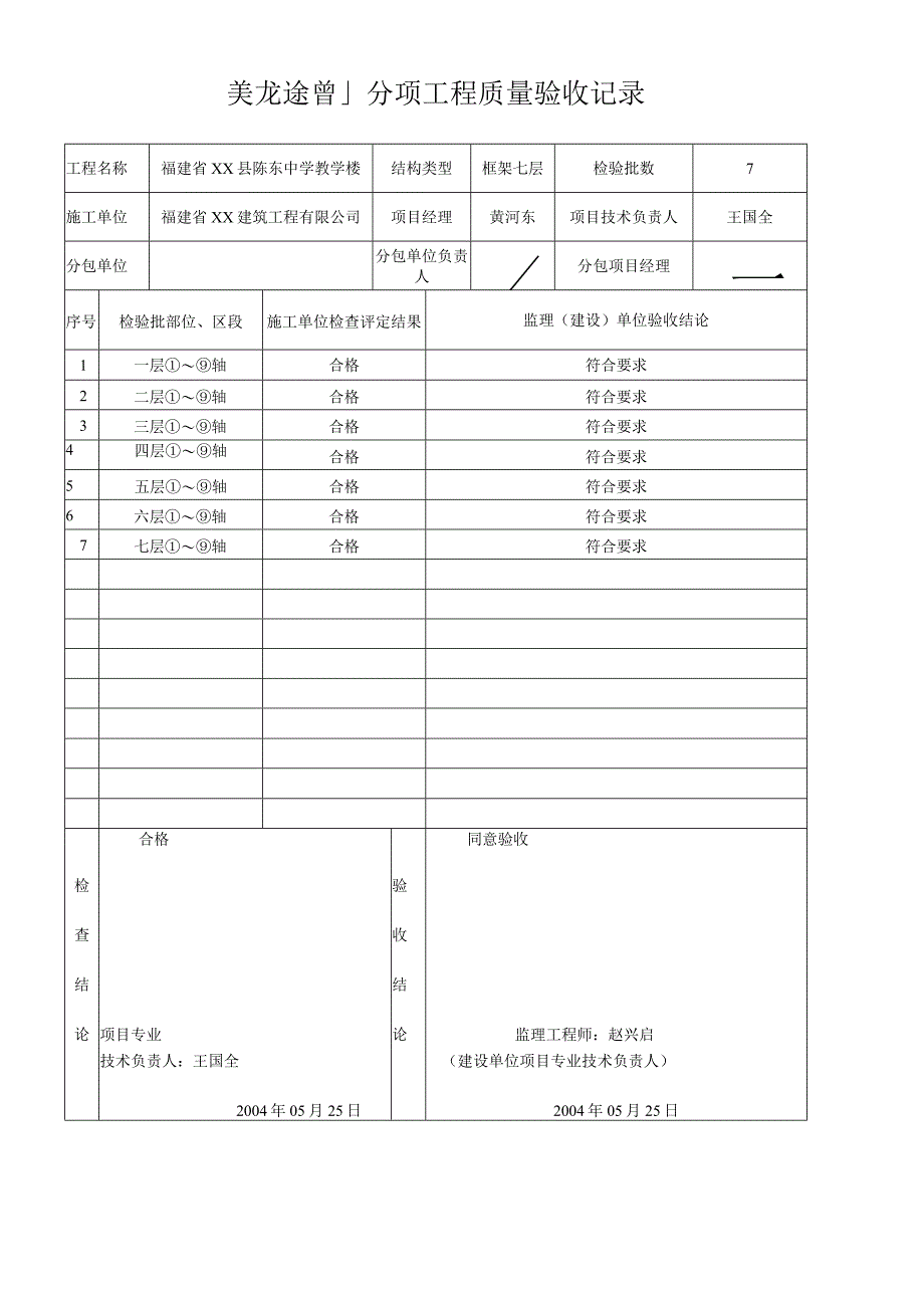 美术涂饰--分项工程质量验收记录.docx_第1页