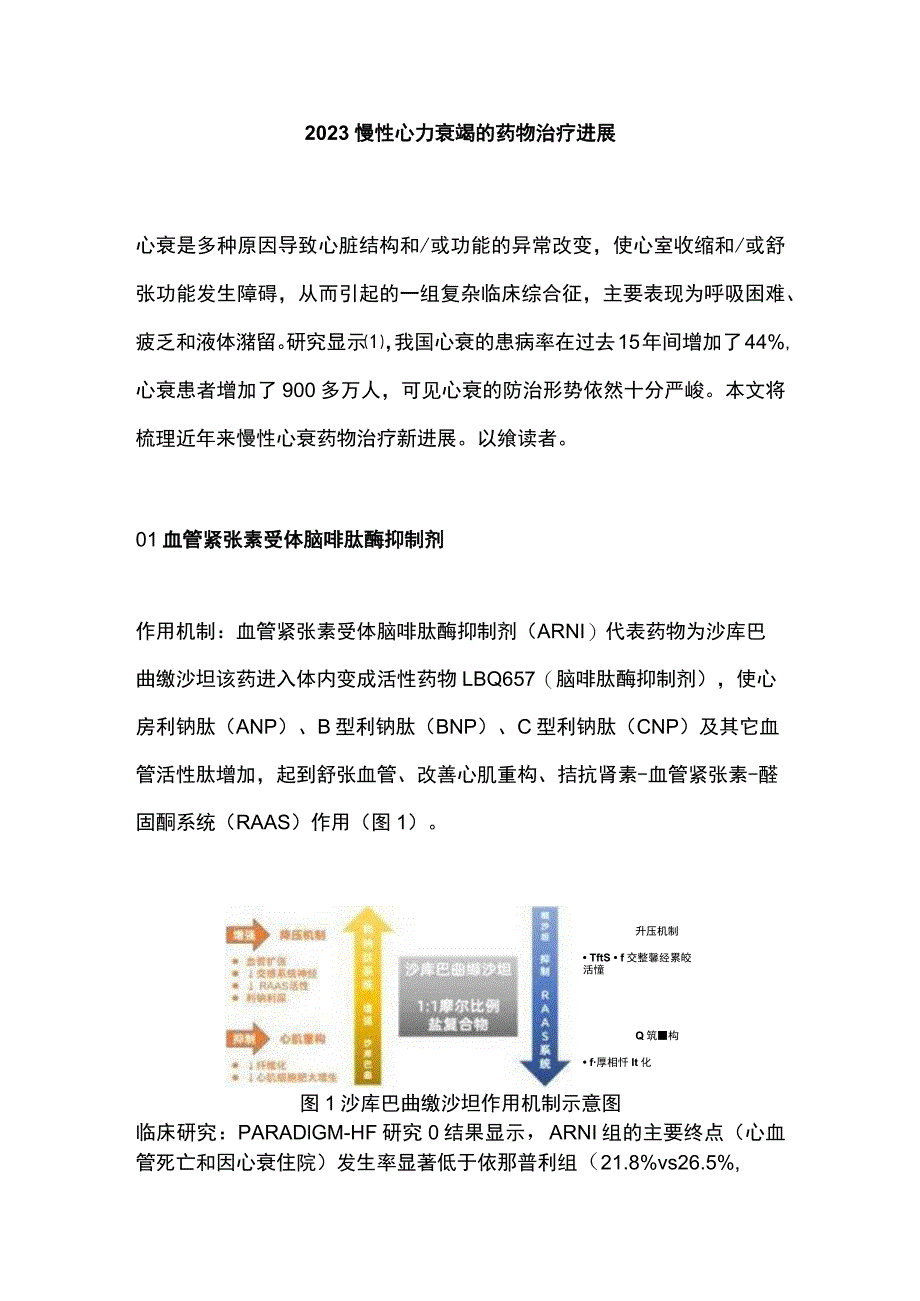 2023慢性心力衰竭的药物治疗进展.docx_第1页