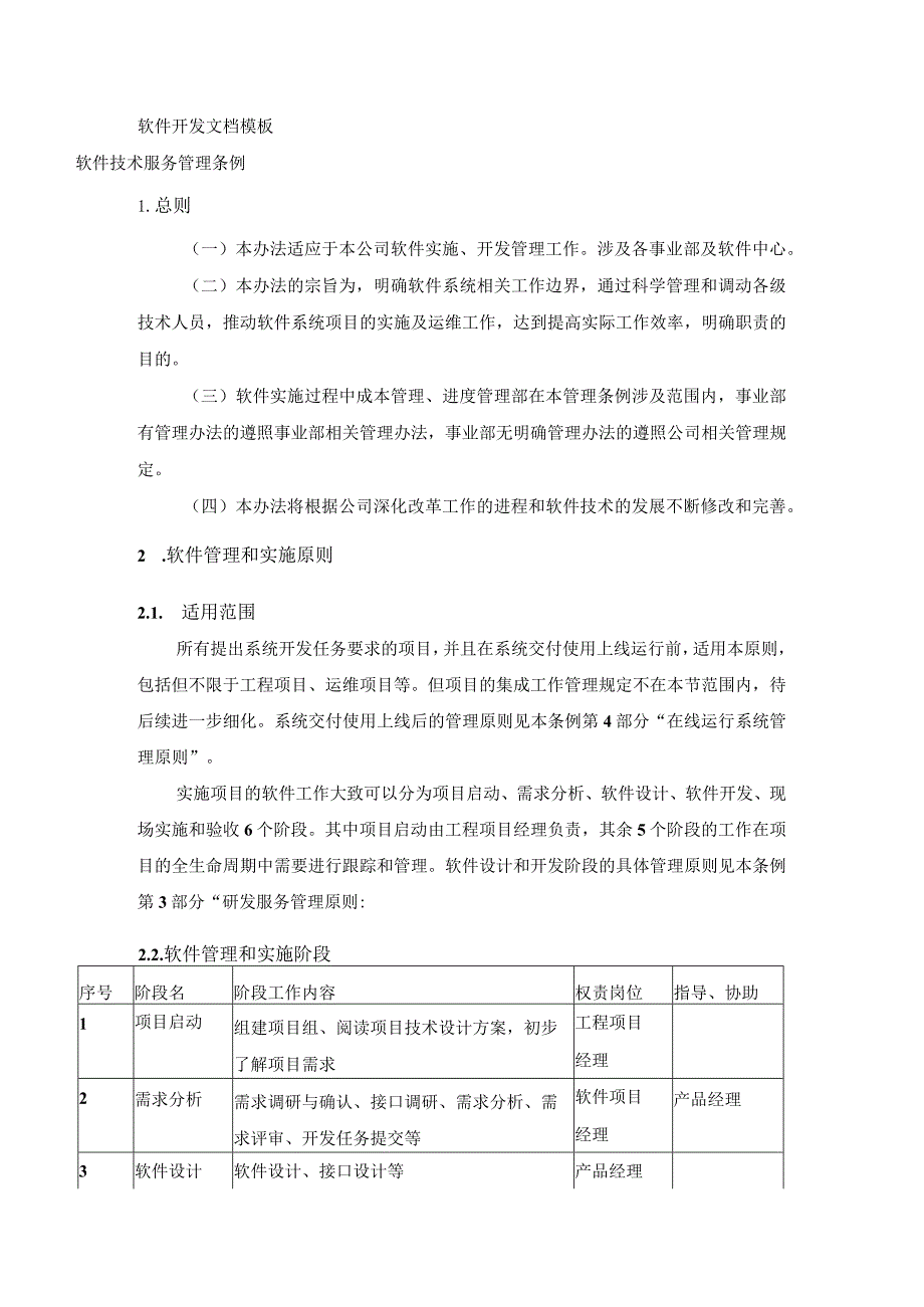 软件技术服务管理条例.docx_第1页