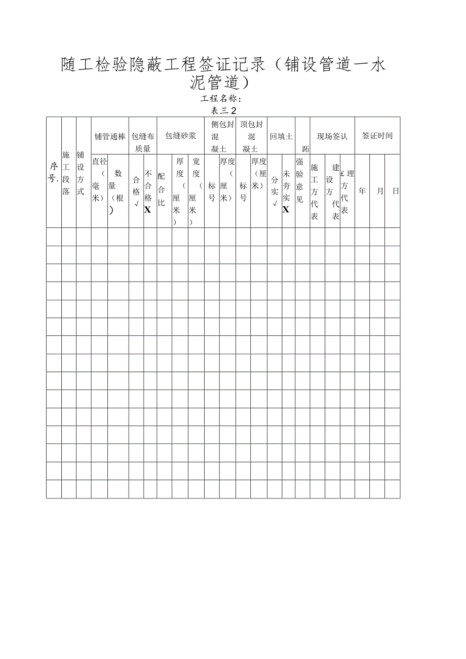 随工检验隐蔽工程签证记录.docx_第1页