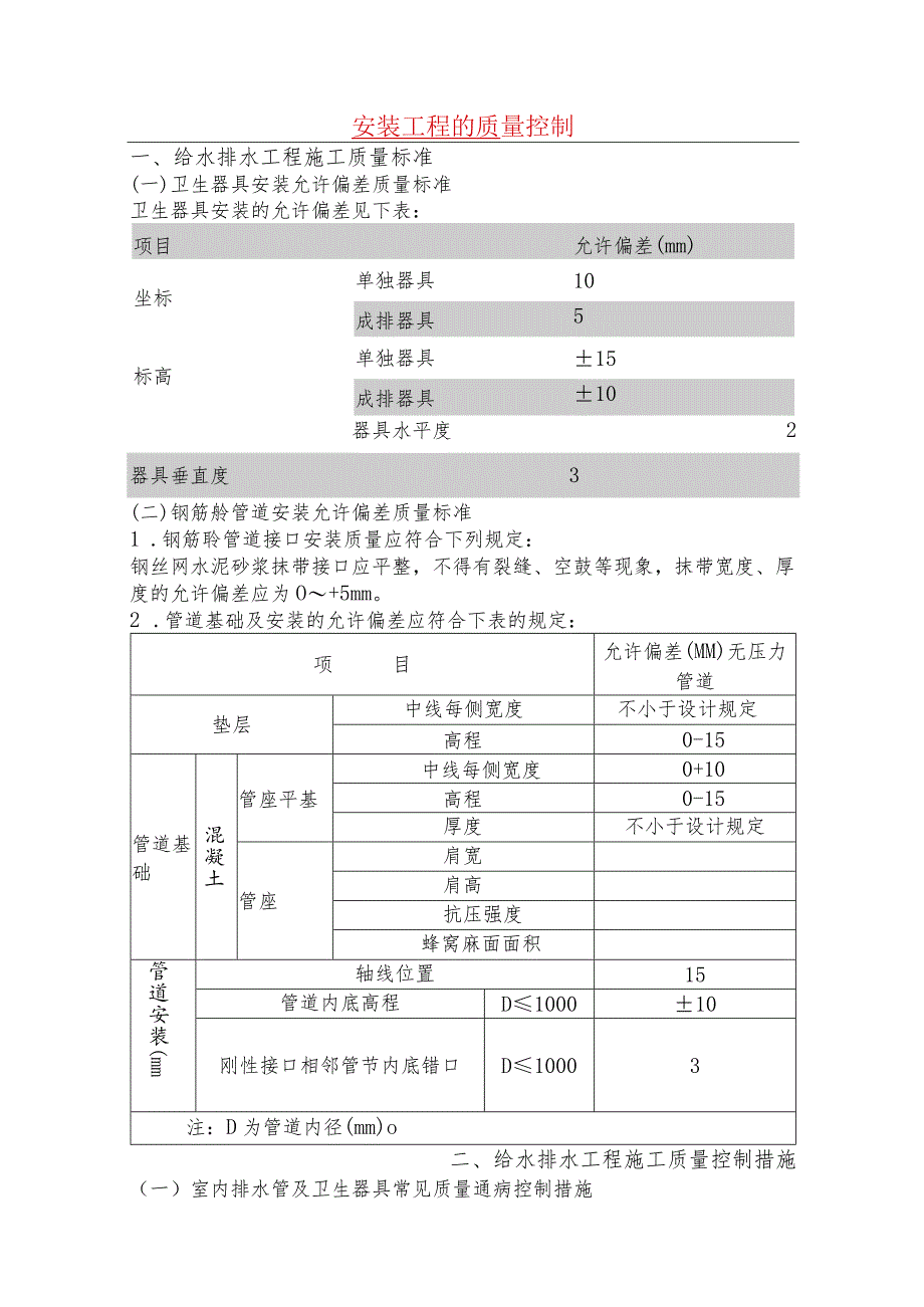 安装工程的质量控制.docx_第1页