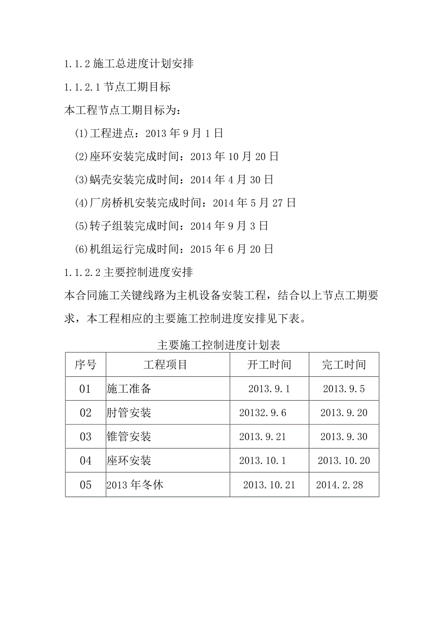 水电站厂房机电设备安装工程施工总进度计划及工期保证措施.docx_第2页