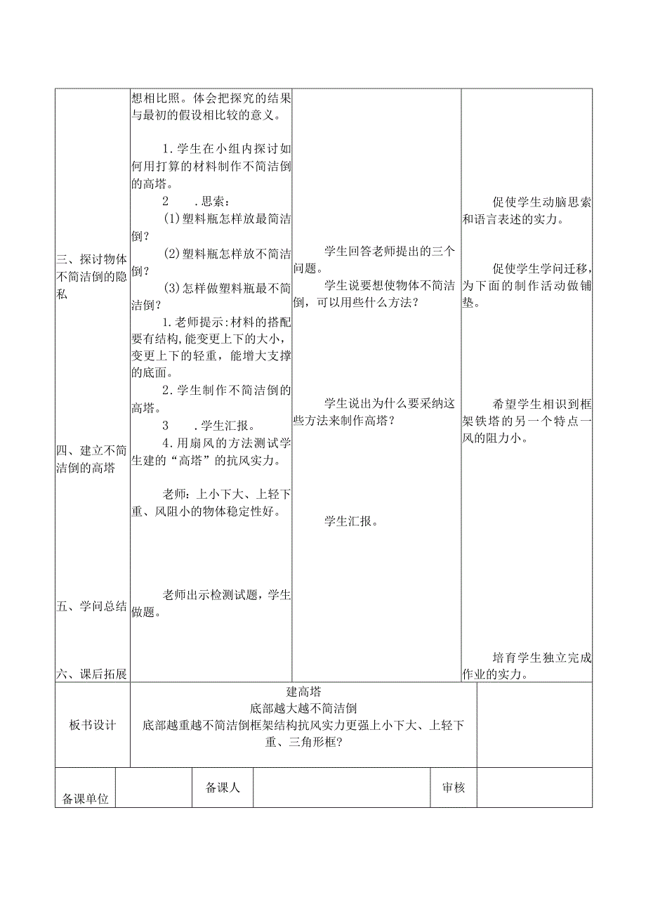 教科版小学科学六年级上册第二单元《建高塔》教学设计.docx_第3页