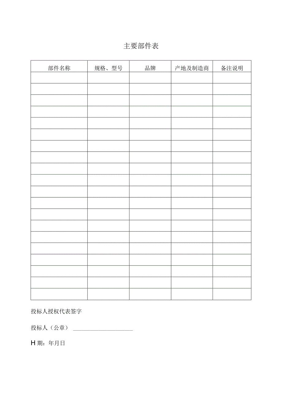 主要部件表49（2023年）.docx_第1页