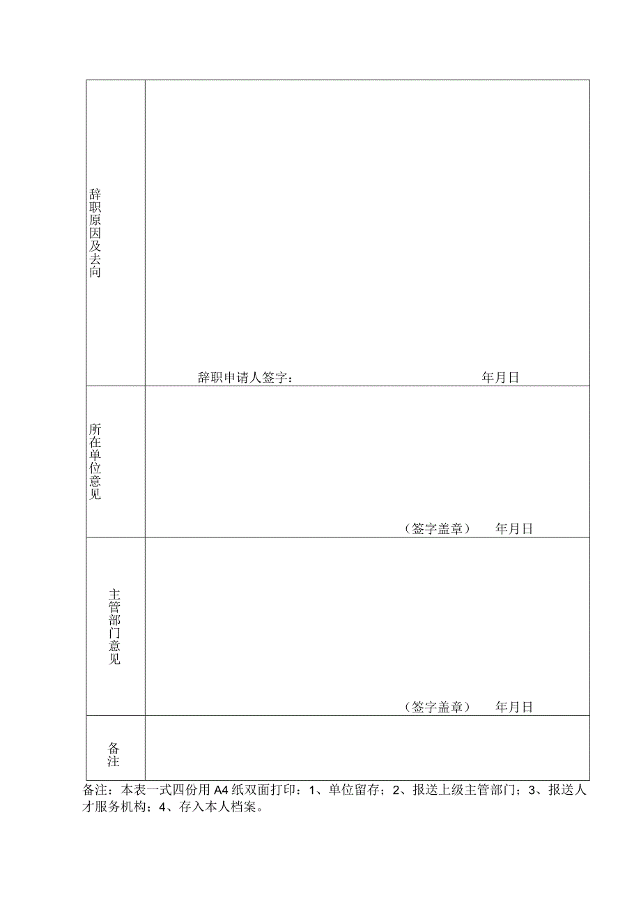 事业单位工作人员辞职申请表.docx_第2页