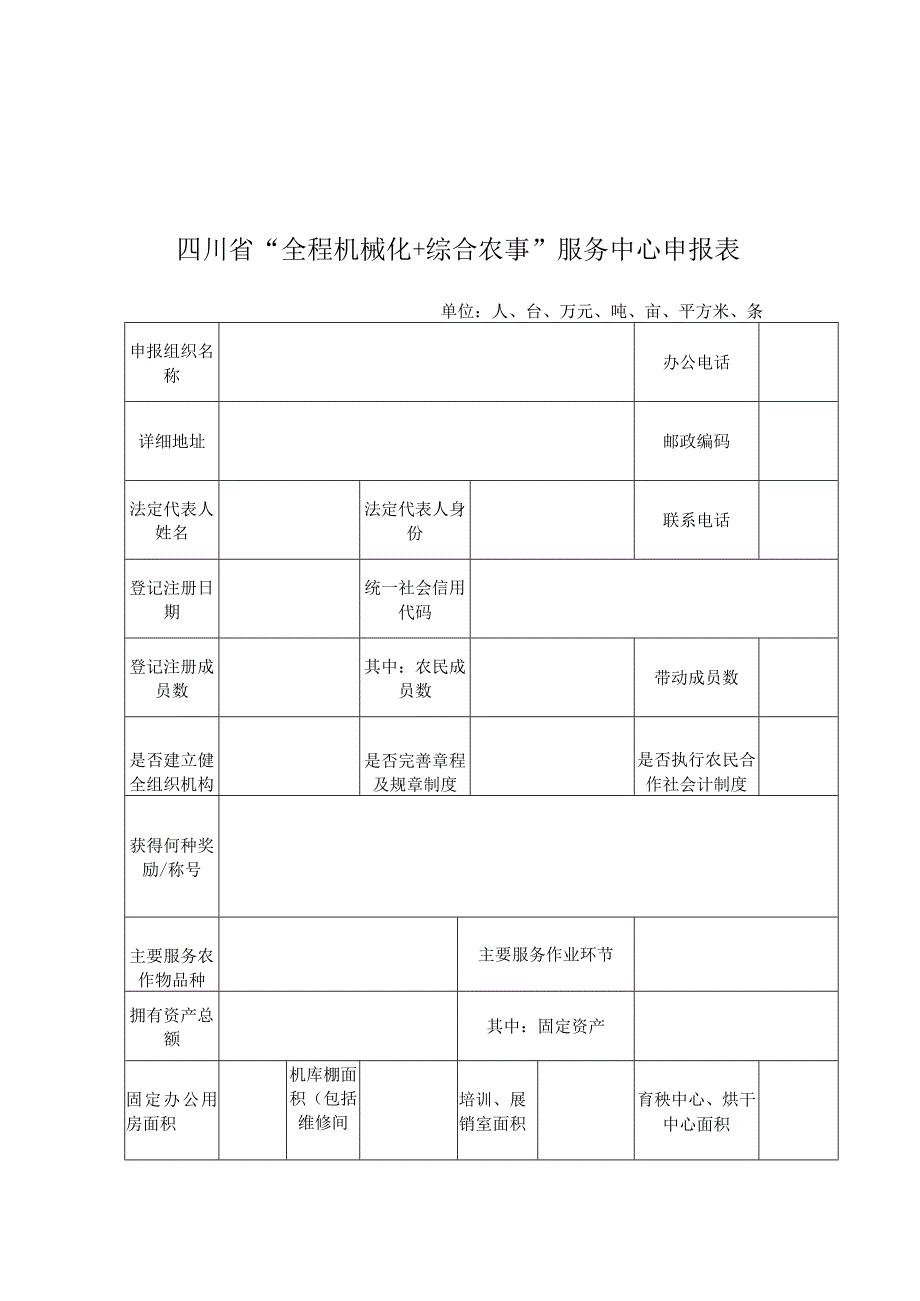 四川省“全程机械化+综合农事”服务中心建设标准、申报表、佐证材料清单.docx_第3页