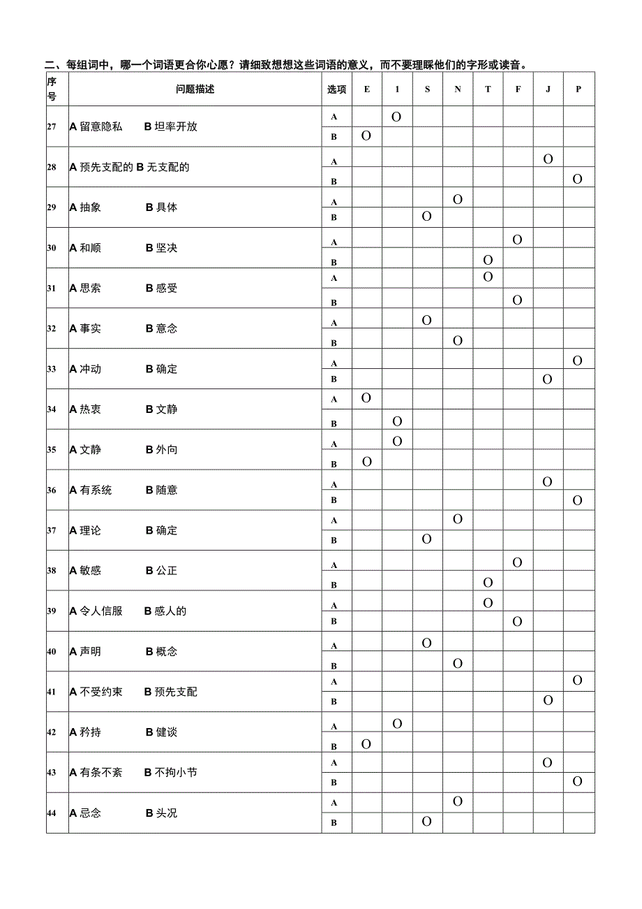 MBTI职业性格测试题(含答题卡).docx_第3页