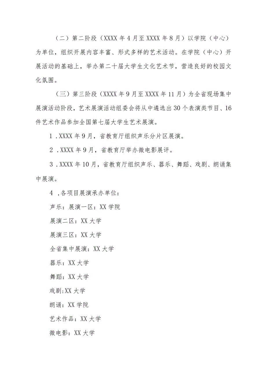 2023年学院开展全国第七届大学生艺术展演活动的实施方案.docx_第3页