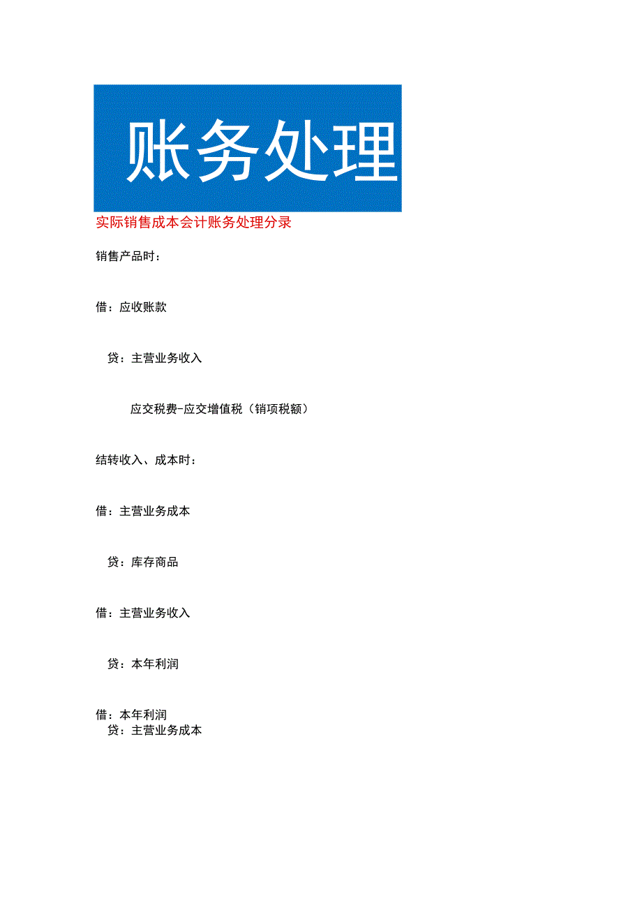 实际销售成本会计账务处理.docx_第1页