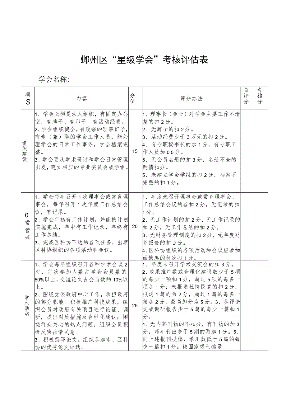 鄞州区“星级学会”考核评估表.docx_第1页