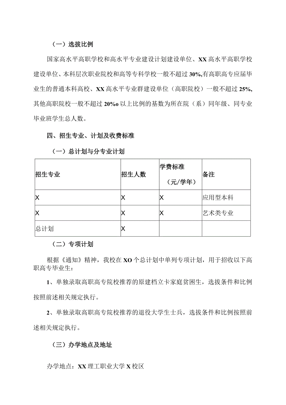 XX理工职业大学202X年普通专升本招生工作实施细则.docx_第3页