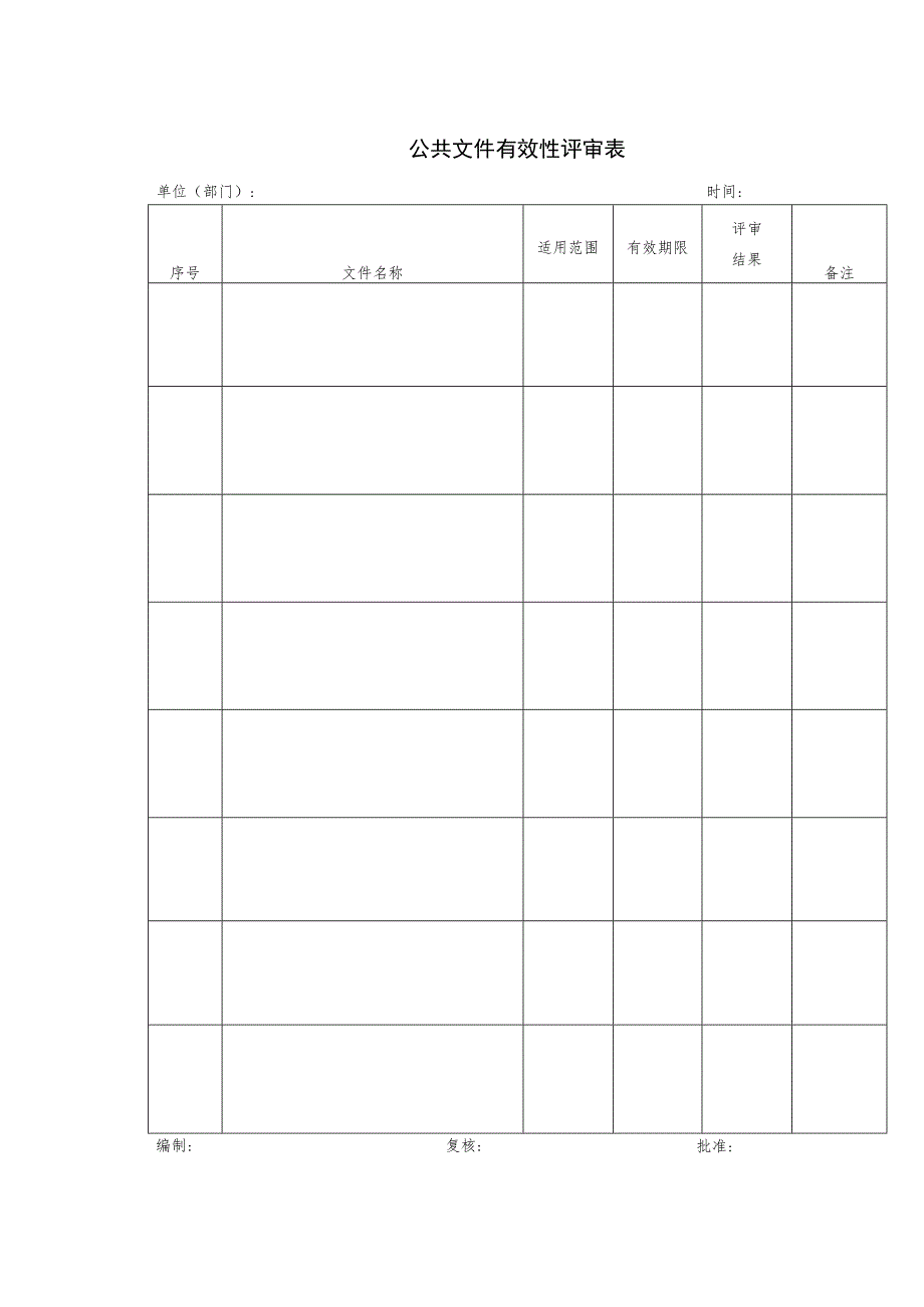 一般、公共文件清单及有效性评审表.docx_第2页