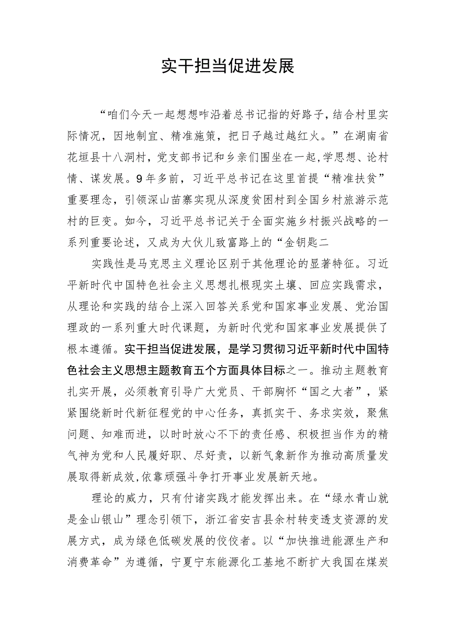 2023年主题教育“实干担当促进发展”以学促干专题学习研讨发言4篇.docx_第2页