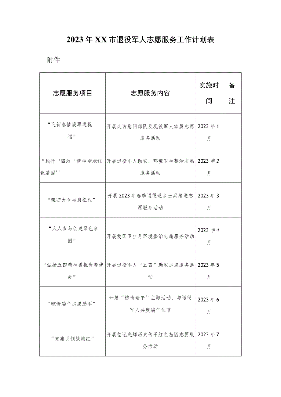 2023年XX市退役军人志愿服务工作计划.docx_第3页