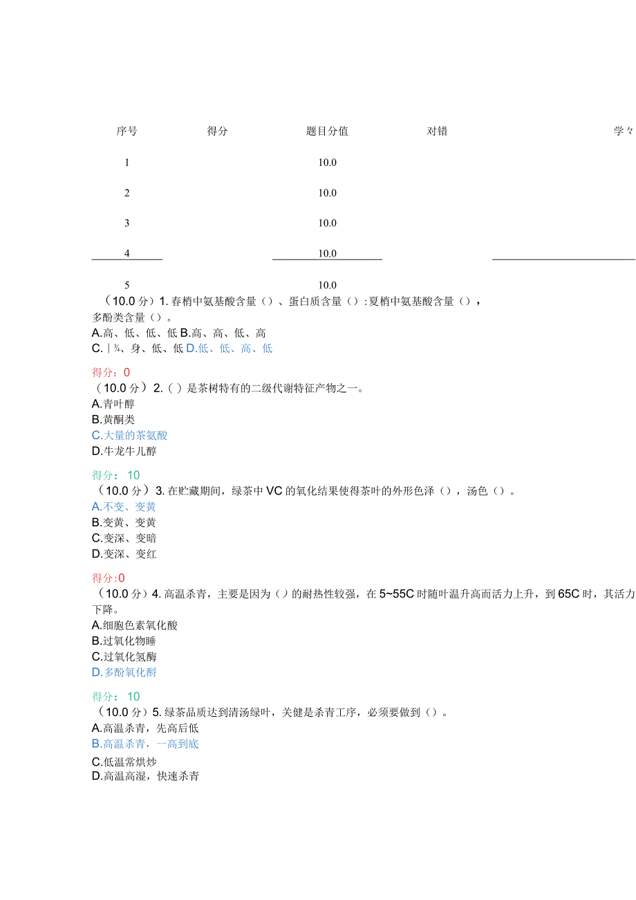 关于茶文化的测试练习题.docx_第3页