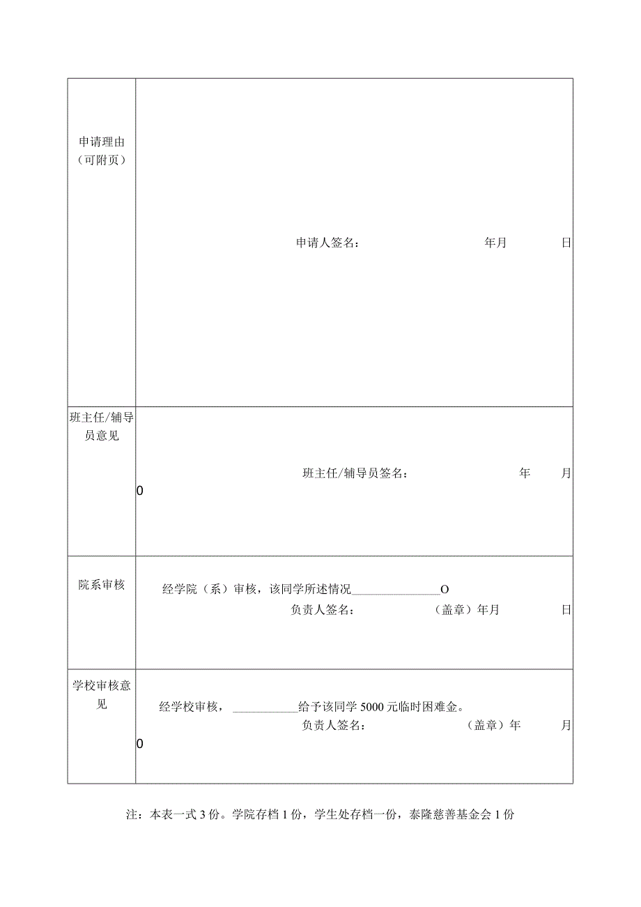 浙江泰隆慈善基金会高校大学生临时助困基金申请表.docx_第2页