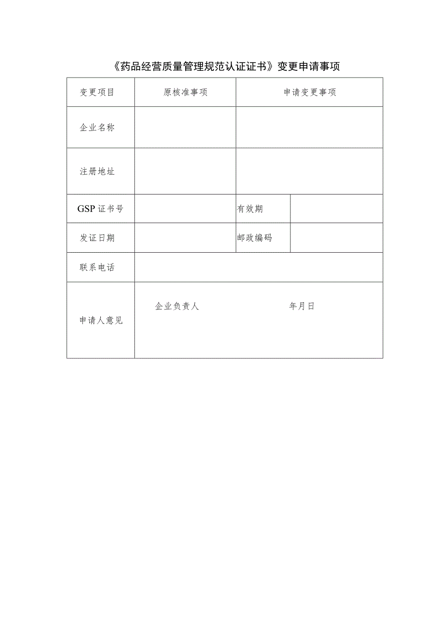 《药品经营质量管理规范认证证书》变更申请表.docx_第2页