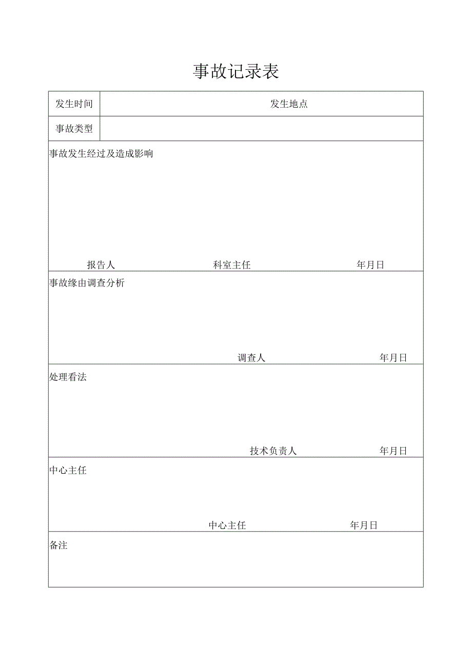 事故记录表.docx_第1页